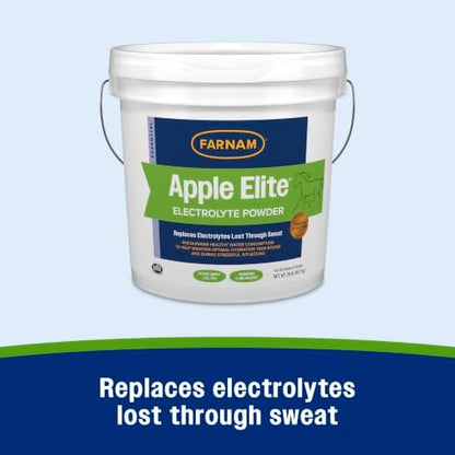 Farnam Apple Elite Horse Electrolytes Powder Supplement, 160 Day Supply