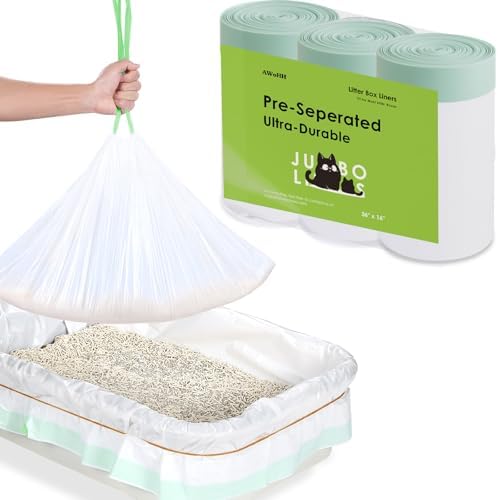 42 Pack Large Cat Litter Box Liners 37"x16", Heavy‑Duty Litter Bags