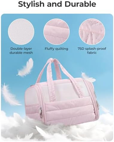 BAGSMART Cat Carrier Soft-Sided Puffy Quilted Collapsible Pet Travel Bag