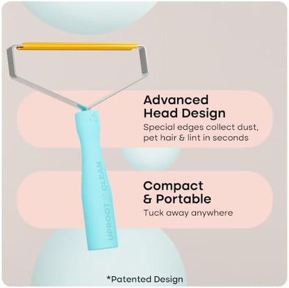 Uproot Clean Pro Pet Hair Removal Tool - Multi-Fabric Edge, Carpet Rake