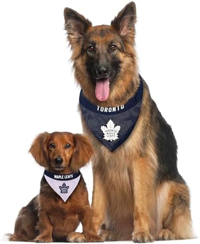 Pets First NHL Toronto Maple Leafs Reversible Bandana Size XX-Large for Dogs & Cats. 2 Sided Sports Bandana, Premium Embroidery Team Logo, Many NHL Teams Available