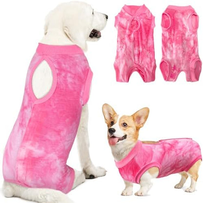 Lukovee Recovery Suit for Dogs, Onesie Spay Neuter Surgery Suit Female Male