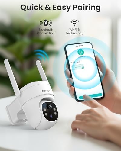 VIZIUUY 3MP Solar Security Cameras Wireless Outdoor, IP66 Weatherproof