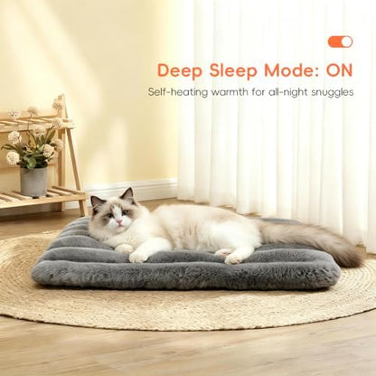 Cat Bed Mat for Indoor Cats, Self Warming Plush Cat Bed, 23.6"x15.7" Green