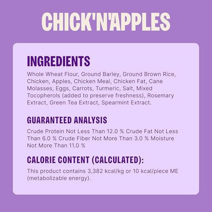 Wellness Old Mother Hubbard Classic Chick'N'Apples Dog Biscuits, Natural Training Treats, Chicken and Apple Flavor, Mini Size, 20 oz Bag