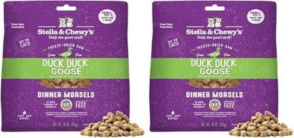 Stella & Chewy's Freeze-Dried Raw Cat Dinner Morsels - Premium Duck & Goose Recipe with 98% Cage-Free Poultry-& Organs - Natural Grain-Free Cat-& Kitten Food - Made in USA - 18 oz,(Pack of 2)