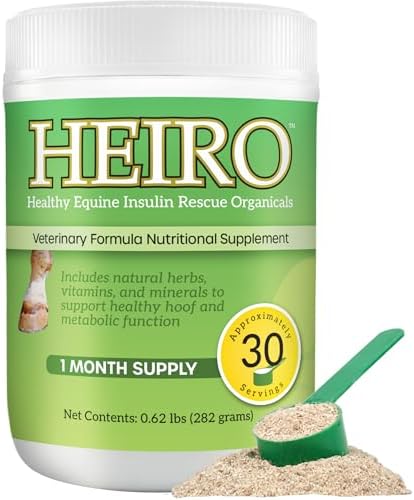 HEIRO Healthy Equine Insulin Rescue Nutritional Supplement for Horses, Natural Herbal Blend with Magnesium & Vitamin E, Supports Normal Metabolic Function & Hoof Comfort, 30 Servings, 30-Day Supply