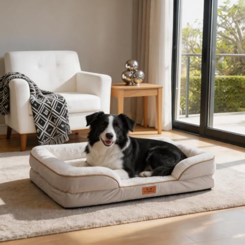 Orthopedic Dog Beds Large Sized Dog, Memory Foam Dog Bed Couch, 36"L