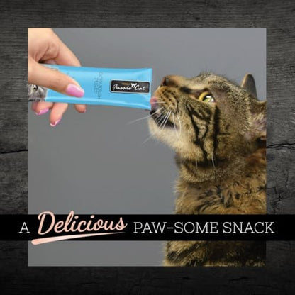 Fussie Cat Ocean Fish Puree, lickable cat Treats, 0.5oz Pouch Pack of 4