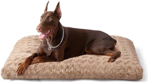 EHEYCIGA Washable XL Dog Beds Large Sized Dog, 44x32 Inch Pet Bed, Camel