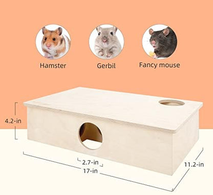 Niteangel Multi-Chamber Hamster House Maze: 2 Entrance 6 Rooms Maze Habitat