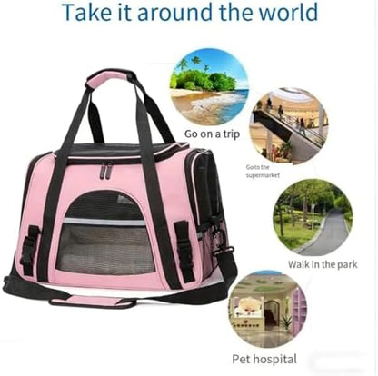 Cat Carrier Bag, Airline Approved Soft Carrier for Cats & Small Dogs