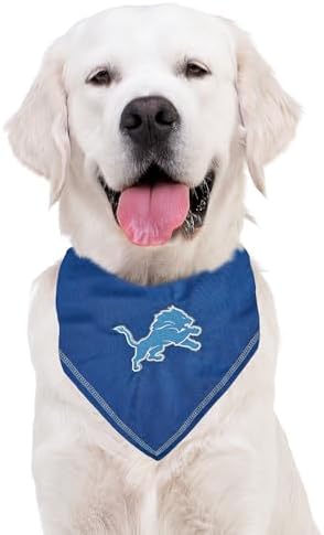 Pets First NFL Detroit Lions TIE Bandana, Small/Medium. Dog Bandana Scarf Bib for Pet Cat Dog. The Ultimate Game-Day, Party Bandana