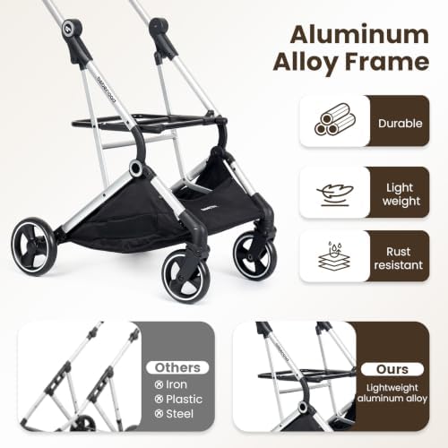 T3 Pro Pet Stroller for Small Dog & Cats up to 44 lbs (Beige)