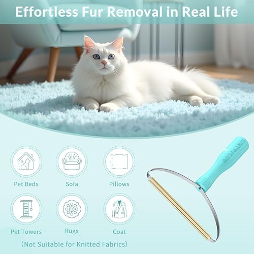 LINTPLUS Pet Hair Remover Carpet x2 & Lint Root Cleaner Pro Pet Hair Remover by LINTPLUS,Special Pet Hair Removal Tool Multi Fabric Edge and Carpet Rake for Couch, Pet Towers and Rugs