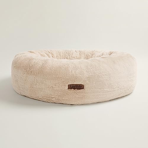 UnHide Floof Pet Bed, Extra Soft Dog Bed with Removable Faux Fur Cover