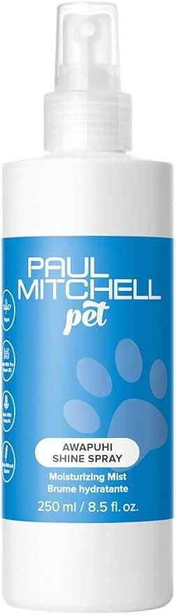 Paul Mitchell Pet Awapuhi Shine Spray, Moisturizing Mist, Grooming Spray for Dogs, 8.5 fl oz