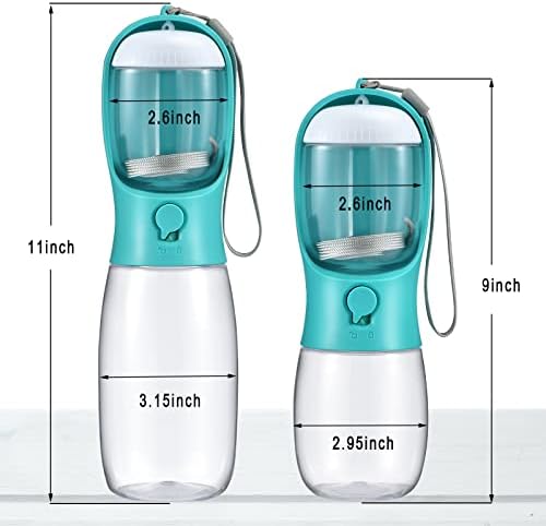 Cibaabo Dog Water Bottle Portable with Food Container & Filter for Travel