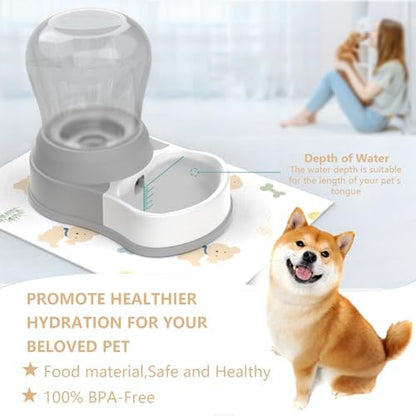 STALTWO 1 Gallon Automatic Dog Water Dispenser, Non-Slip Mat, BPA-Free