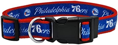 New & Improved Pets First NBA PET Collar Philadelphia 76ERS Dog Collar, Size Small Basketball Team Collar for Dogs & Cats. A Shiny & Colorful Dog & Cat Collar Licensed by The NBA