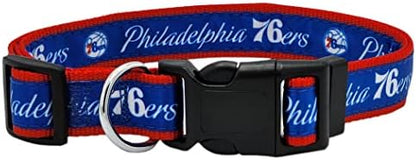New & Improved Pets First NBA PET Collar Philadelphia 76ERS Dog Collar, Size Small Basketball Team Collar for Dogs & Cats. A Shiny & Colorful Dog & Cat Collar Licensed by The NBA