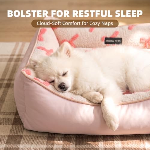 Reversible Small Dog Bed for Small Dogs Medium Cat Bed Washable 25x21x7 in