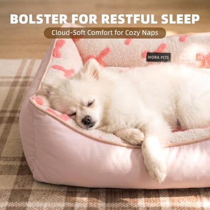 Reversible Small Dog Bed for Small Dogs Medium Cat Bed Washable 25x21x7 in