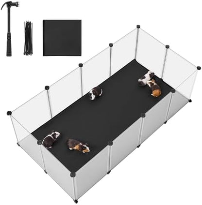 SONGMICS Guinea Pig Playpen, 20 Panels Small Animal Playpen
