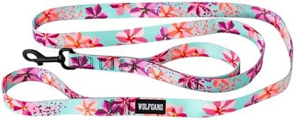 Wolfgang Heavy Duty Dog Leash, Pull-Tested to Over 800 lbs for Walking & Training, DigiFloral Print, Dual-Handle Large