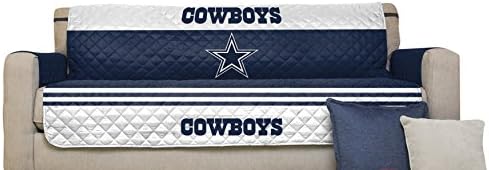 Pegasus Sports NFL Dallas Cowboys Furniture Protector with Elastic Straps, Sofa, Navy Blue