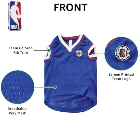 Pets First NBA LOS ANGELES CLIPPERS DOG Jersey, Small - Tank Top Basketball Pet Jersey