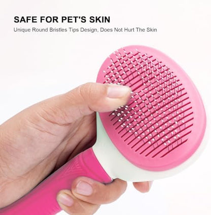 Aogeili Self‑Clean Slicker Brush for Dogs, Cats & Rabbits, 7.87 x 4.13 in
