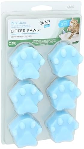 Citrus Magic Pet Odor Eliminator Litter Paws, Fresh Linen, 2 Pack