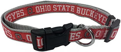 Pets First Collegiate Pet Accessories, Dog Collar, Ohio State Buckeyes, Small, OH-3036-SM