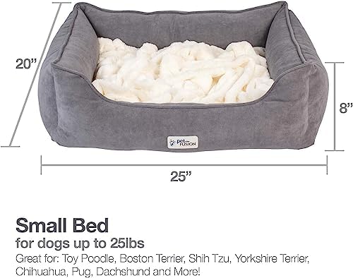 PetFusion Calming Cuddler Anti-Anxiety Dog and Cat Bed for Small Dogs