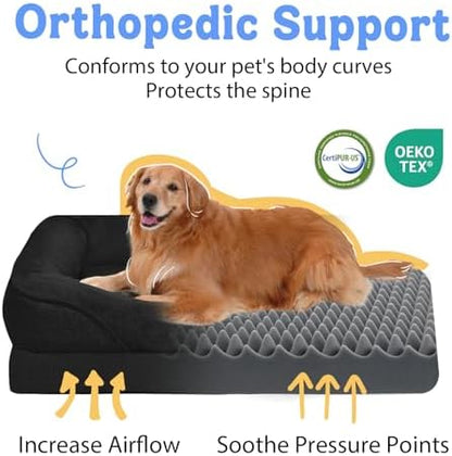 Chez Paw Waterproof Orthopedic XL Dog Bed for Large and Extra Large Dogs