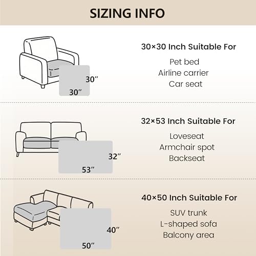 gogobunny Waterproof Blanket for Dogs，Couch Covers for Sectional Sofa