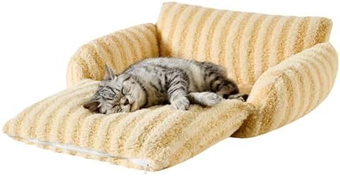 Hollypet Cat Bed Small Dog Orthopedic Couch Beds for Pets up to 13 lbs