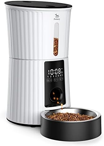 Petory Timed Automatic Cat Feeder - 4L Dry Food Dispenser for Cats and Dogs