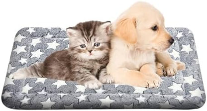 Dog Crate Pad Washable Cat Dog Pet Bed for Crate kennel Small Mat 24in Gray