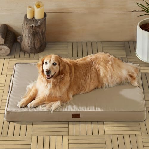 BFPETHOME Outdoor Waterproof Dog Bed for Large Dogs, Washable Cover, 47"
