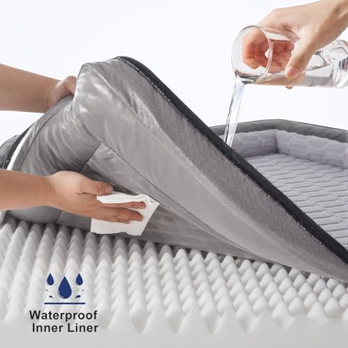 FURTIME Orthopedic Medium Dog Bed, Supportive Waterproof Pet Bed
