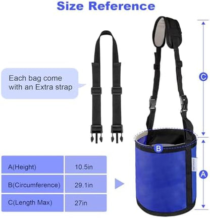 Horse Feed Bag for Grain, Breathable Muzzle Feed Bags for Horses, Universal Mesh Feedbag for Feeding Grain, Anti-Spill Design Feeder, Durable Nose Bag with Solid Bottom (Blue)
