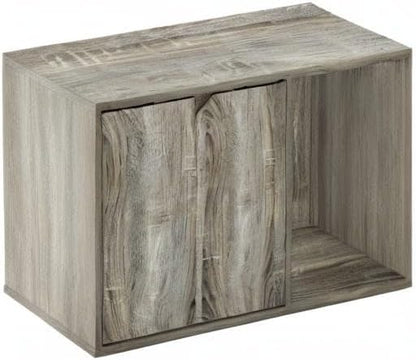 Furinno Peli Small Litter Box Enclosure, French Oak Grey