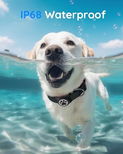 IP68 Waterproof Dog AirTag Holder for Dog Collar, Soft, Stretchy Silicone