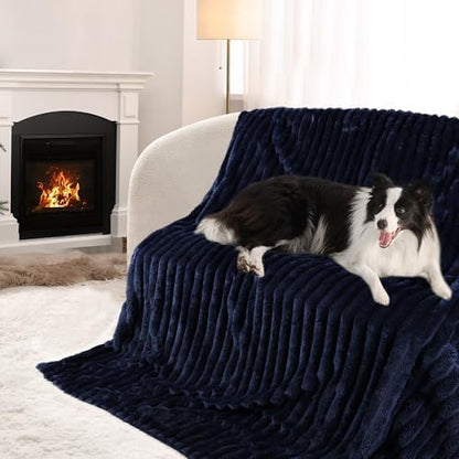 Reversible Waterproof Sherpa Pet Blanket for Large Dogs & Cats