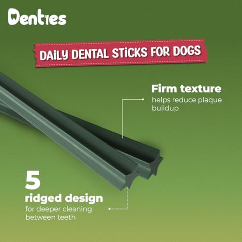 Dental Chews for Dogs–Dental Sticks for Small Dogs(Up to 22lbs), Dog Dental Treat Cleans Teeth, Freshen Breath, Reduce Plaque Tartar, Chicken Spirulina & Mint Recipe, 16 oz Pack, 35 Treats