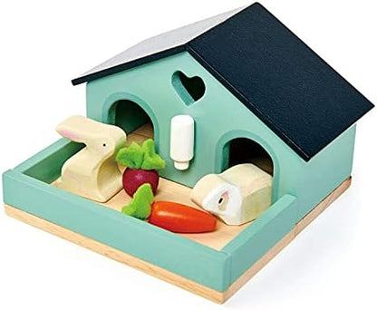 Tender Leaf Toys - Pets Sets for Doll House Accessories - Great Add-on Pet Play Set to Any Dollhouse - Encourage Creative and Imaginative Fun Play for Children 3+ (Pet Rabbit Set)