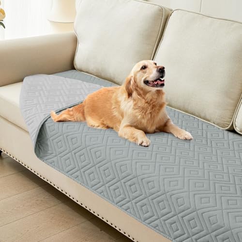 hyha Waterproof Reversible Dog Blanket, Pet Blanket for Sofa Couch