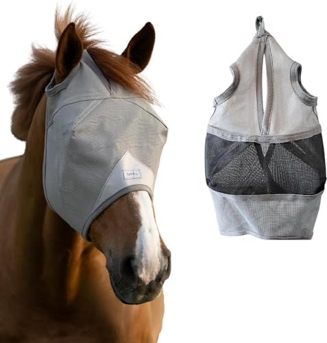 Horse Fly Mask Without Ears, UV Eye Protection, Standard Size